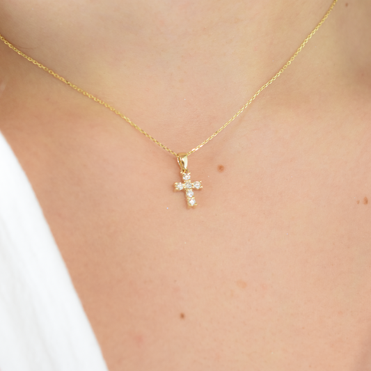 diamond cross pendant 0.20c t natural diamonds