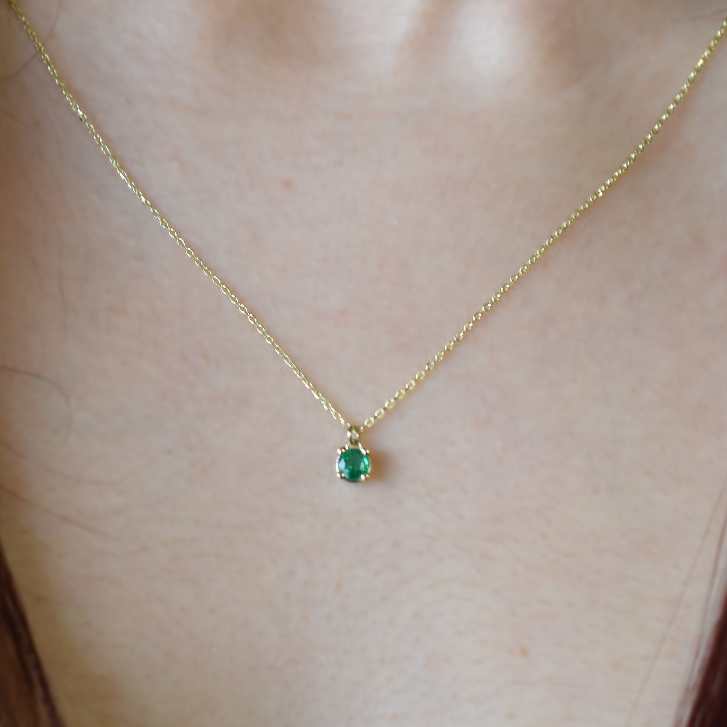 14k Emerald Necklace
