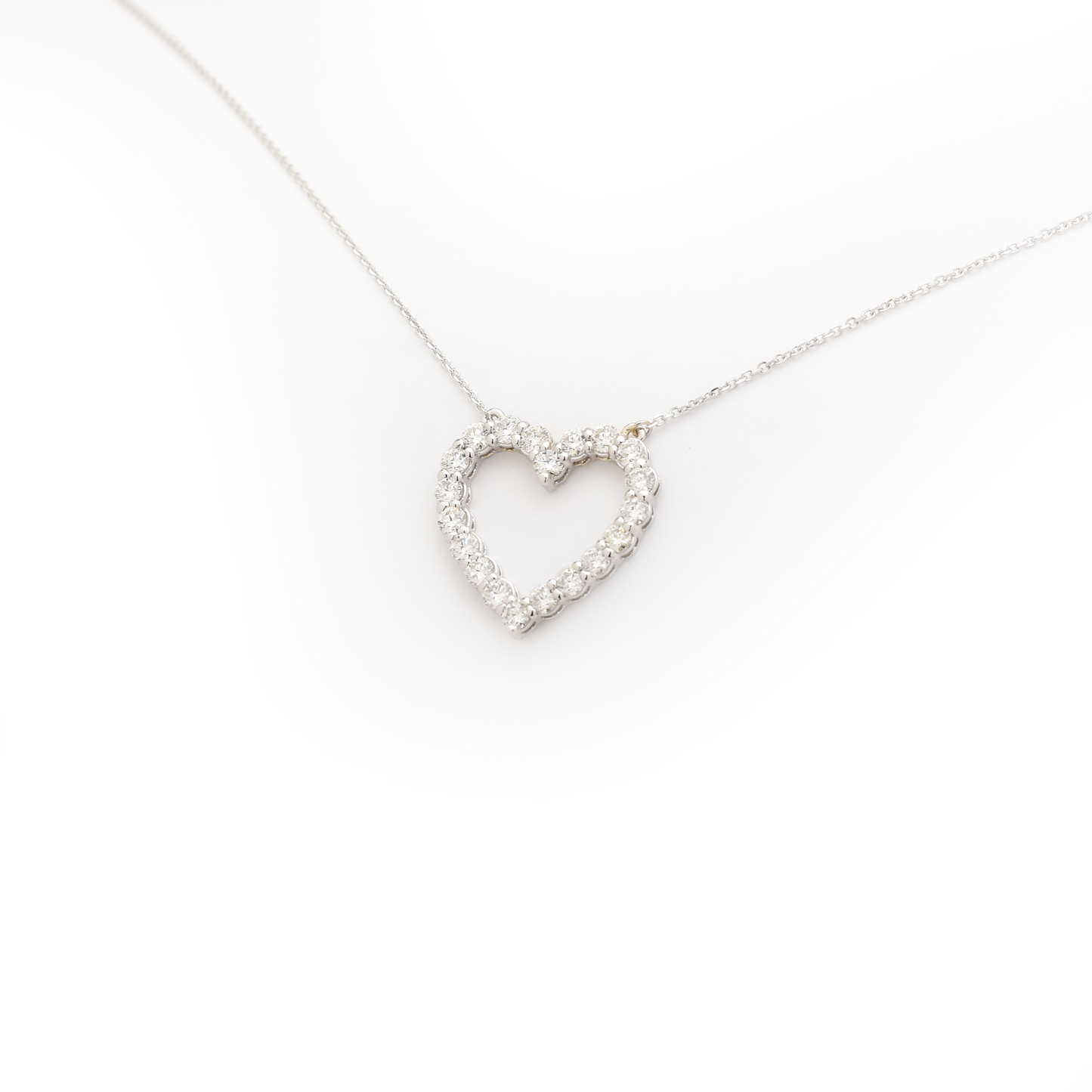 Diamond Heart Necklace 1.70 carat