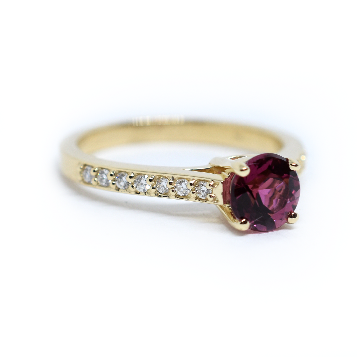 Pink Tourmaline and Diamond Ring