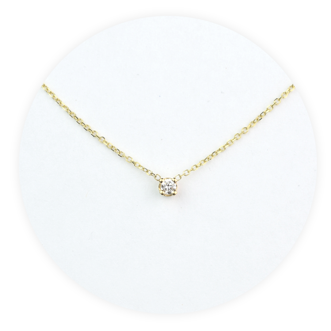 Diamond Solitaire Necklaces by Diamond For Love