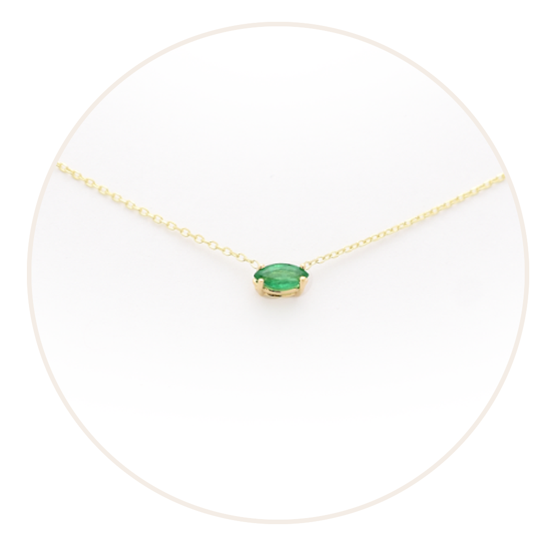 May Birthstone Emerald by Diamond For Love