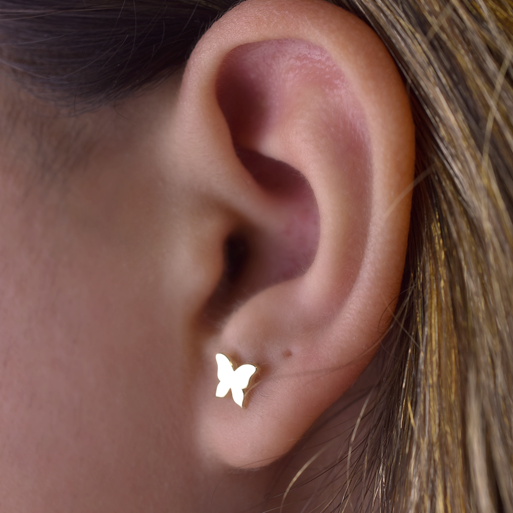 14k Butterfly Earrings