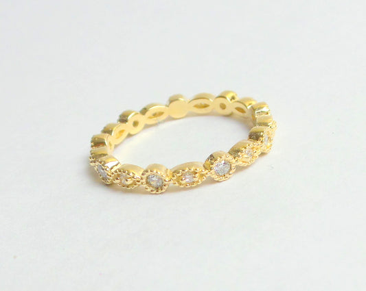 14K Gold Diamond Eternity Band