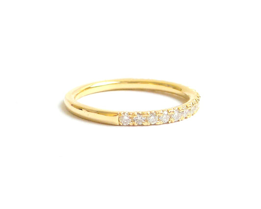 14k Gold Diamond Wedding Band