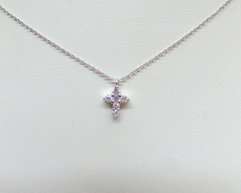 14k gold diamond cross necklace