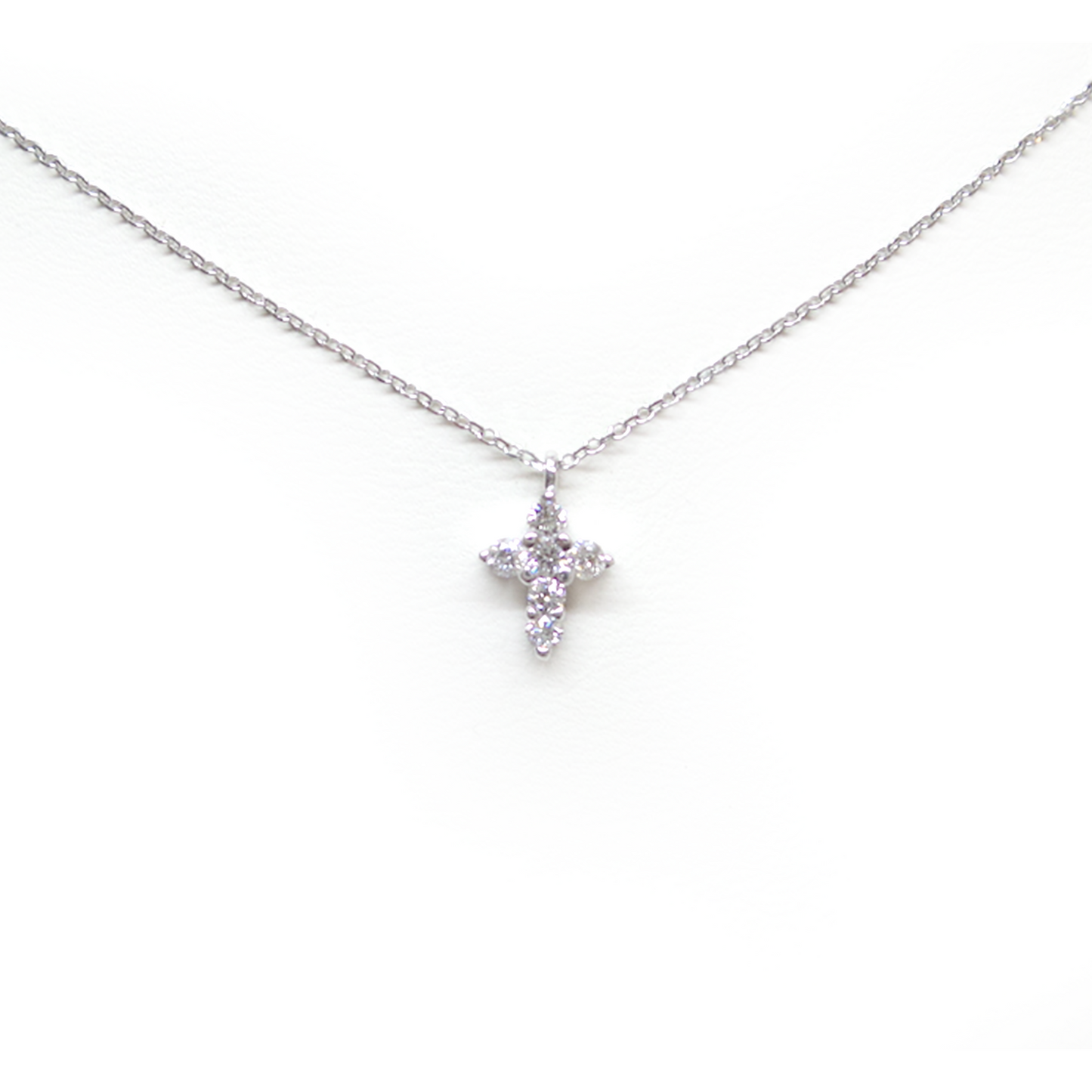 14k gold diamond cross necklace