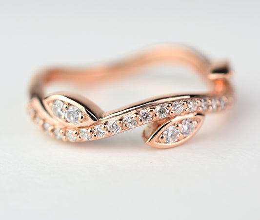 14K Gold Diamond Branch Ring