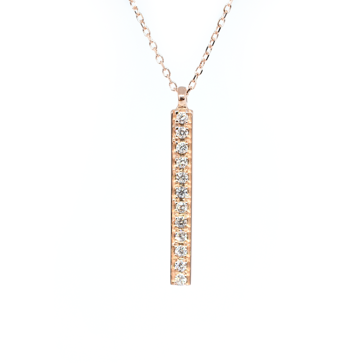 rose gold bar necklace