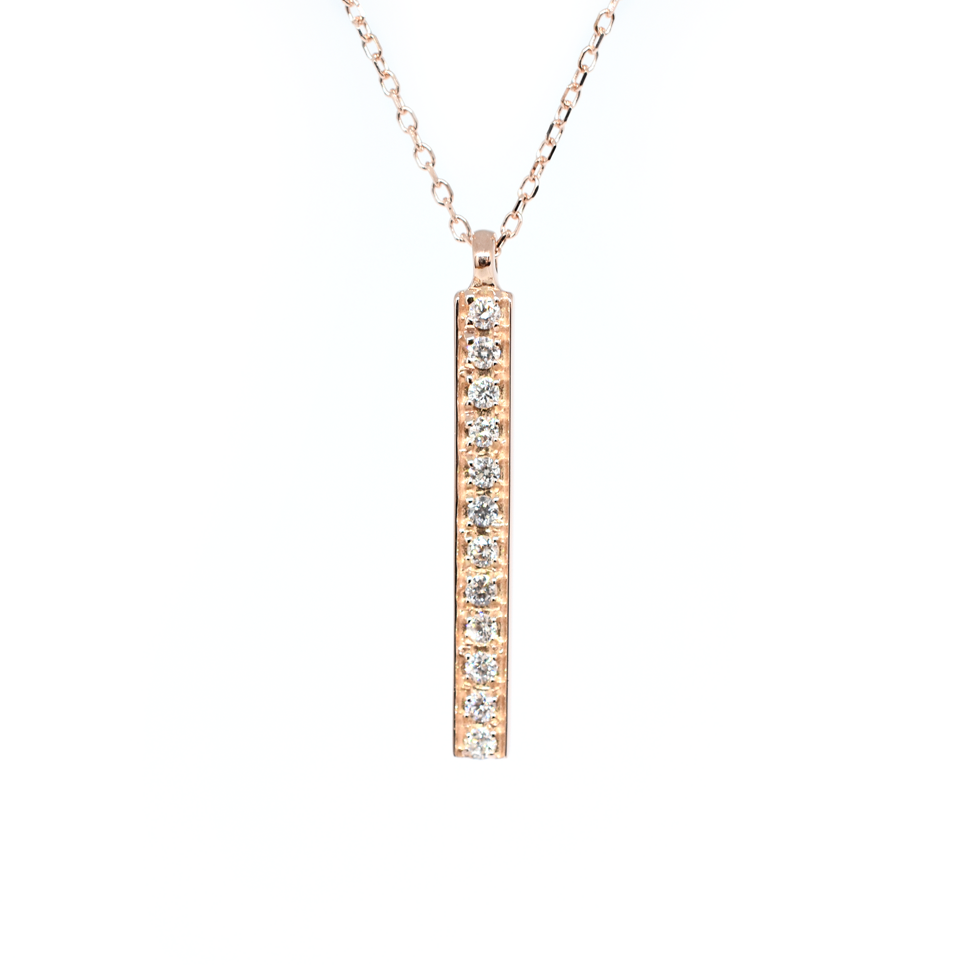 rose gold bar necklace